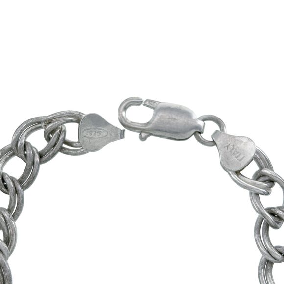 Vintage Sterling Silver 925 Charm Bracelet with 6 Unique Charms 7" - Picture 2 of 6